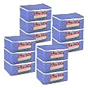 Kuber Industries Clothes Organizer For Wardrobe (Pack of 6) - Storage Organizer For Saree | Shirts | Salwar Kameez - Dress Organizer For Wardrobe - Saree Covers With Zip (Polka Dots) (Black and White)
