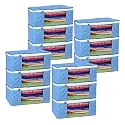 Kuber Industries Clothes Organizer For Wardrobe (Pack of 6) - Storage Organizer For Saree | Shirts | Salwar Kameez - Dress Organizer For Wardrobe - Saree Covers With Zip (Polka Dots) (Black and White)