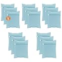 Kuber Industries Set of 3 Polyester Mesh Laundry Bag with Zip | Reusable Washing Bags for Washing Machine | Ideal for Lingerie, Delicate Fabrics &amp; Shoes Protection | YZ-6-BLU | Plain - Blue