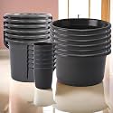Kuber Industries Set of 18 Bathroom Combo Set | Bathing Set | Bathware Set | 6 Piece Tub-6 Piece Bucket &amp; 6 Piece Mug Combo Set for Bathroom | Bathroom Accessories Set | Gray