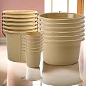 Kuber Industries Plastic Set Of 3 Bathroom Combo Set | Bathing Set | Bathware Set | Tub-Bucket &amp; Mug Combo Set For Bathroom | Modern Bathroom Accessories Set | Beige