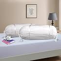Kuber Industries Set of 2 Bolster/Side Pillow Cover | 16"x32" Cylindrical Masland/Masand Long Pillow Cover for Diwan Pillows | Floral Border-Grey