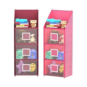 kuber industries cotton 2 pieces wall hanging magazine letter holder cream amp maroon -ctktc7255