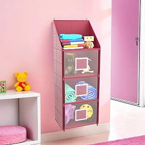 kuber industries cotton 2 pieces wall hanging magazine letter holder cream amp maroon -ctktc7255