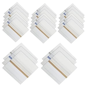 kuber industries set of 6 handkerchief  premium cotton men39s handkerchief  hanky set for men  hand rumal for boys  lining design  dark color