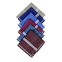 Kuber Industries (Set of 6) Handkerchief | Premium Cotton Men's Handkerchief | Hanky Set for Men | Hand Rumal for Boys | Lining Design | Dark Color