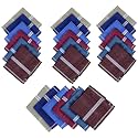 Kuber Industries (Set of 24) Handkerchief | Premium Cotton Men's Handkerchief | Hanky Set for Men | Hand Rumal for Boys | Lining Design | Dark Color