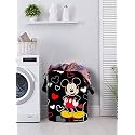 Kuber Industries Disney Lion King Print Round Non Woven Fabric Foldable Laundry Basket, Toy Storage Basket, Cloth Storage Basket with Handles,45 LTR (Black)-KUBMART11643