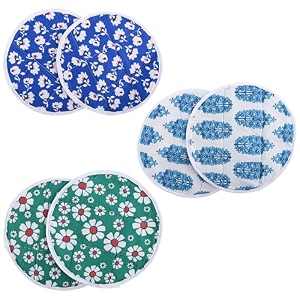 kuber industries set of 3 roti cover  round roti rumal  cotton kitchen roti cloth 3 piece top  3 piece bottom casserole chapati cover  printed  assorted