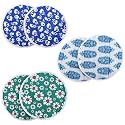 Kuber Industries (Set of 3) Roti Cover | Round Roti Rumal | Cotton Kitchen Roti Cloth (3 Piece Top : 3 Piece Bottom) Casserole Chapati Cover | Printed | Assorted