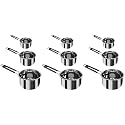 Kuber Industries Set of 3 Stainless Steel Saucepan/Tea Pan|1.1 L, 1.5 L, 2.2 L Capacity|Silicon Handle|Thick Base for Boiling Milk &amp; Tea|Heavy Duty Gauge|Tapeli Patila, Sauce Pot Cookware (Pack of 3)