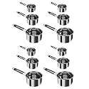 Kuber Industries Set of 3 Stainless Steel Saucepan/Tea Pan|1.1 L, 1.5 L, 2.2 L Capacity|Silicon Handle|Thick Base for Boiling Milk & Tea|Heavy Duty Gauge|Tapeli Patila, Sauce Pot Cookware (Pack of 4)