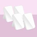 Kuber Industries (Set of 4) Small &amp; Portable Hand Mirror for Makeup - Vanity Table Mirror with Stand for Women &amp; Girls- White