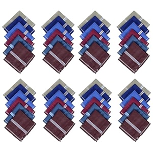 kuber industries set of 6 handkerchief  premium cotton men39s handkerchief  hanky set for men  hand rumal for boys  lining design  dark color