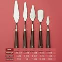 Kuber Industries Set of 5 Painting Knives|Metal Palette Knife Set|Plastic Handle With Various Size & Shape|Ideal For Oil Painting, Acrylic Painting, Color Mixing (Brown)