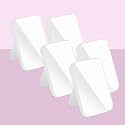 Kuber Industries (Set of 5) Small &amp; Portable Hand Mirror for Makeup - Vanity Table Mirror with Stand for Women &amp; Girls- White