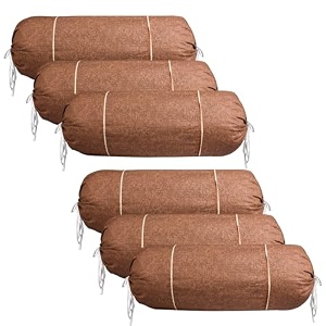 kuber industries set of 2 bolsterside pillow cover  1634x3234 cylindrical maslandmasand long pillow cover for diwan pillows  gold amp maroon