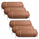 Kuber Industries Set of 2 Bolster/Side Pillow Cover | 16"x32" Cylindrical Masland/Masand Long Pillow Cover for Diwan Pillows | Gold &amp; Maroon