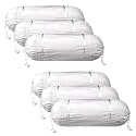 Kuber Industries Set of 2 Bolster/Side Pillow Cover | 16"x32" Cylindrical Masland/Masand Long Pillow Cover for Diwan Pillows | Floral Border-Grey