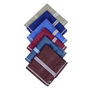 kuber industries set of 6 handkerchief  premium cotton men39s handkerchief  hanky set for men  hand rumal for boys  lining design  dark color