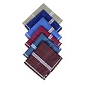 Kuber Industries (Set of 6) Handkerchief | Premium Cotton Men's Handkerchief | Hanky Set for Men | Hand Rumal for Boys | Lining Design | Dark Color