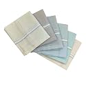 Kuber Industries (Set of 6) Handkerchief | Premium Cotton Men's Handkerchief | Hanky Set for Men | Hand Rumal for Boys | Lining Design | Dark Color