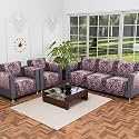 Kuber Industries Set of 10 Net Anti-Skid Sofa Cover 5-Seater | Comfortable Slipcover Sofa Cloth & Furniture Protector for Home Decor | Digital Print - Dark & Light Brown