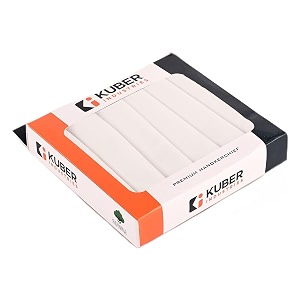 kuber industries set of 6 premium cotton soft handkerchief for men with box  rumal for boy39s  hanky for men  plain silver  white