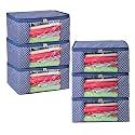 Kuber Industries Clothes Organizer For Wardrobe (Pack of 6) - Storage Organizer For Saree | Shirts | Salwar Kameez - Dress Organizer For Wardrobe - Saree Covers With Zip (Polka Dots) (Black and White)