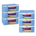 Kuber Industries Clothes Organizer For Wardrobe (Pack of 6) - Storage Organizer For Saree | Shirts | Salwar Kameez - Dress Organizer For Wardrobe - Saree Covers With Zip (Polka Dots) (Black and White)