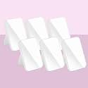 Kuber Industries (Set of 6) Small &amp; Portable Hand Mirror for Makeup - Vanity Table Mirror with Stand for Women &amp; Girls- White