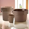 Kuber Industries Set of 6 Bathroom Combo Set | Bathing Set | Bathware Set | 2 Piece Tub-2 Piece Bucket &amp; 2 Piece Mug Combo Set for Bathroom | Bathroom Accessories Set | Brown