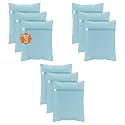 Kuber Industries Set of 3 Polyester Mesh Laundry Bag with Zip | Reusable Washing Bags for Washing Machine | Ideal for Lingerie, Delicate Fabrics &amp; Shoes Protection | YZ-6-BLU | Plain - Blue