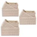 Kuber Industries Stackable Storage Basket|Foldable Toy Storage Bin|Wardrobe Organizer For Clothes|3 Different Sizes (Grey) (Pack Of 1)