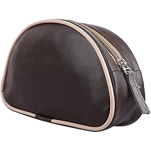 kuber industries shaving kit for mentravel toiletry bagshaving dopp kitcosmetic bagsoft leather brown