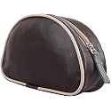Kuber Industries Shaving Kit for Men|Travel Toiletry Bag|Shaving Dopp Kit|Cosmetic Bag|Soft Leather (Brown)