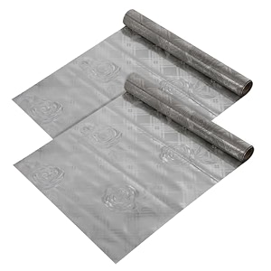 kuber industries pvc 2 rolls flower anti slip kitchen shelf sheets - waterproof wardrobe sheets for shelves  cabinet  drawer  cupboard - shelf liner for refrigerator easy to cut brown 5 mtr