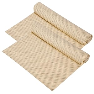 kuber industries shelf liner  kitchen cabinet protector  drawer liner mat  dot shelf mat  10 mtr  golden