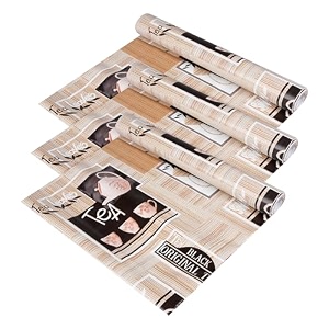 kuber industries eva plastic shelf liner  kitchen cabinet shelf protector  kitchen liners for cabinets and drawers  cup-design shelf liner roll  pattern cabinet mat  3 mtr  pack of 2  coffee