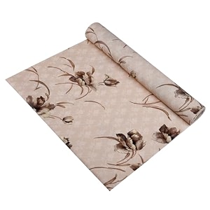 kuber industries floral shelf linerkitchen cabinet shelf protectorkitchen liners for cabinetsdrawer liner matflower wallpaper shelf liner cabinet mat5 mtrbrown