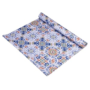 kuber industries shelf liner  kitchen cabinet shelf protector  kitchen liners for cabinets and drawers  drawer liner mat  flower star shelf liner roll  cabinet mat  3 mtr  blue