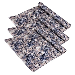 kuber industries shelf liner  kitchen cabinet shelf protector  kitchen liners for cabinets and drawers  drawer liner mat  leaf-design shelf liner roll  cabinet mat  3 mtr  pack of 3  blue