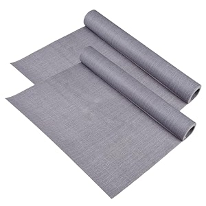 kuber industries 2 rolls anti slip kitchen shelf sheets - waterproof wardrobe sheets for shelves  cabinet  drawer  cupboard - shelf liner for refrigerator easy to cut grey 5 mtr