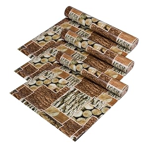 kuber industries shelf liner  kitchen cabinet shelf protector  kitchen liners for cabinets and drawers  drawer liner mat  stone design shelf liner roll  cabinet mat  3 mtr  pack of 2  brown