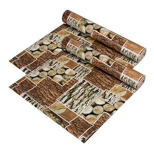 kuber industries shelf liner  kitchen cabinet shelf protector  kitchen liners for cabinets and drawers  drawer liner mat  stone design shelf liner roll  cabinet mat  3 mtr  pack of 2  brown
