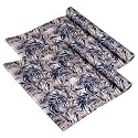 Kuber Industries Shelf Liner | Kitchen Cabinet Shelf Protector | Kitchen Liners for Cabinets and Drawers | Drawer Liner Mat | Leaf-Design Shelf Liner Roll | Cabinet Mat | 3 MTR | Pack of 2 | Blue