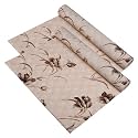 Kuber Industries PVC (2 rolls) Flower Anti Slip Kitchen Shelf Sheets - Waterproof Wardrobe Sheets for Shelves | Cabinet | Drawer | Cupboard - Shelf Liner for Refrigerator (Easy to Cut) (Brown) (5 Mtr)