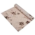 Kuber Industries Floral Shelf Liner|Kitchen Cabinet Shelf Protector|Kitchen Liners for Cabinets|Drawer Liner Mat|Flower Wallpaper Shelf Liner Cabinet Mat|5 Mtr|Brown