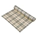 Kuber Industries Polyvinyl Chloride Checkered (10 Mtr) Anti Slip Kitchen Shelf Sheets - Waterproof Wardrobe Sheets for Shelves|Cabinet|Cupboard - Shelf Liner for Refrigerator (Easy to Cut) (Cream)