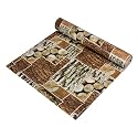 Kuber Industries Kitchen Drawer/Cabinet Shelf Mat | Checks Design with PVC Material | Adjustable Size 5 Mtr Roll (Brown), Polyvinyl Chloride | Functional and Decorative Shelf Liner